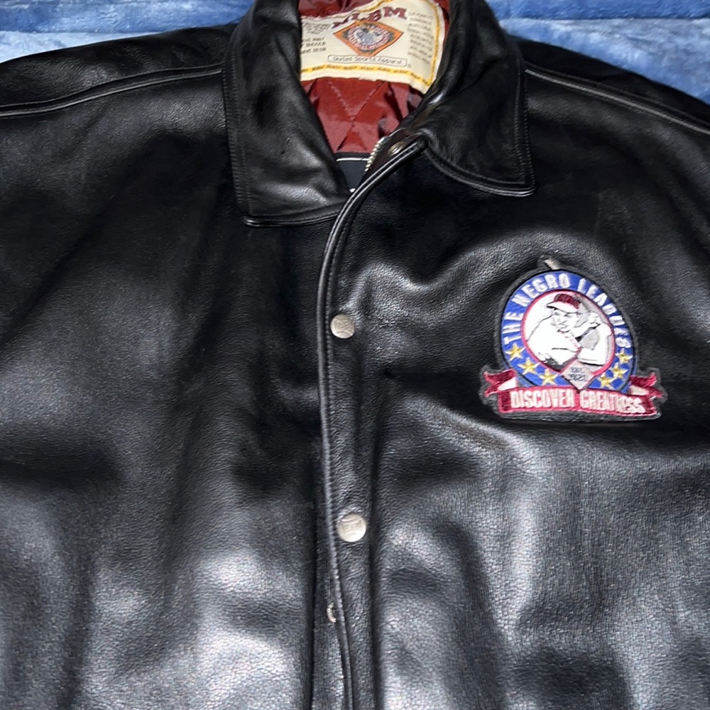 RETRO/VINTAGE NEGRO LEAGUE LEATHER BOMBER BASKETBALL EXCELLENT CONDITION